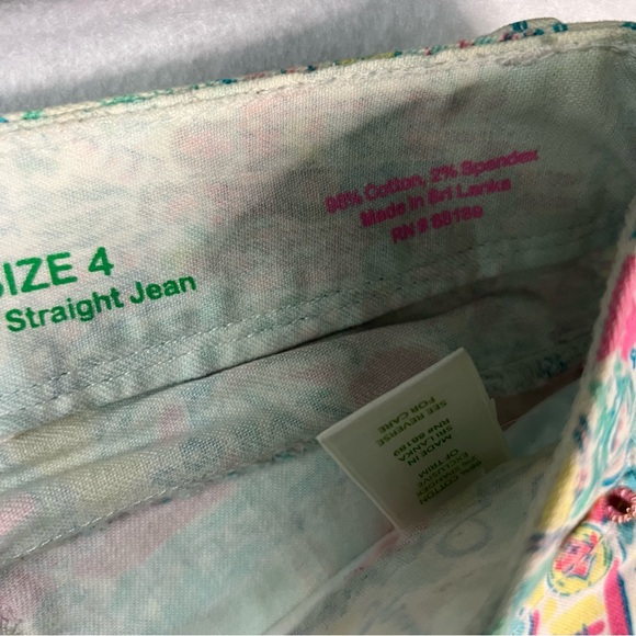 Lilly Pulitzer Worth Skinny Mini Jeans Size 4 Floral Bright Preppy Vacation - Picture 5 of 10